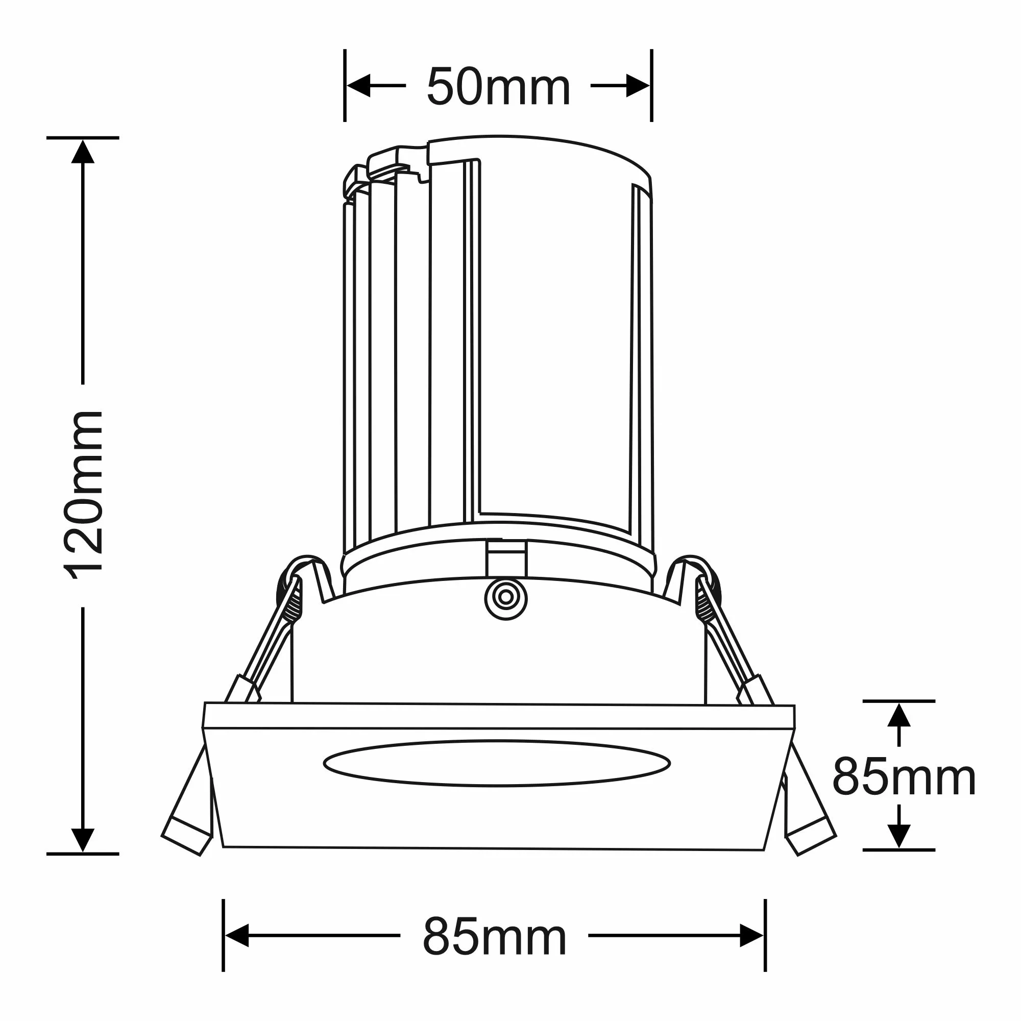 Bruve SQ 12 IP65 Recessed Ceiling Luminaires Dlux Round Recess Ceiling